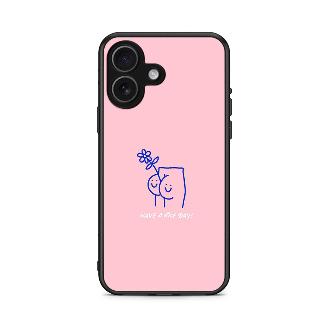 iPhone 17 Nice Day θήκη από τη Smartfits με σχέδιο στο πίσω μέρος και μαύρο περίβλημα | Smartphone case with colorful back and black bezels by Smartfits