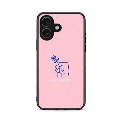 iPhone 17 Nice Day θήκη από τη Smartfits με σχέδιο στο πίσω μέρος και μαύρο περίβλημα | Smartphone case with colorful back and black bezels by Smartfits