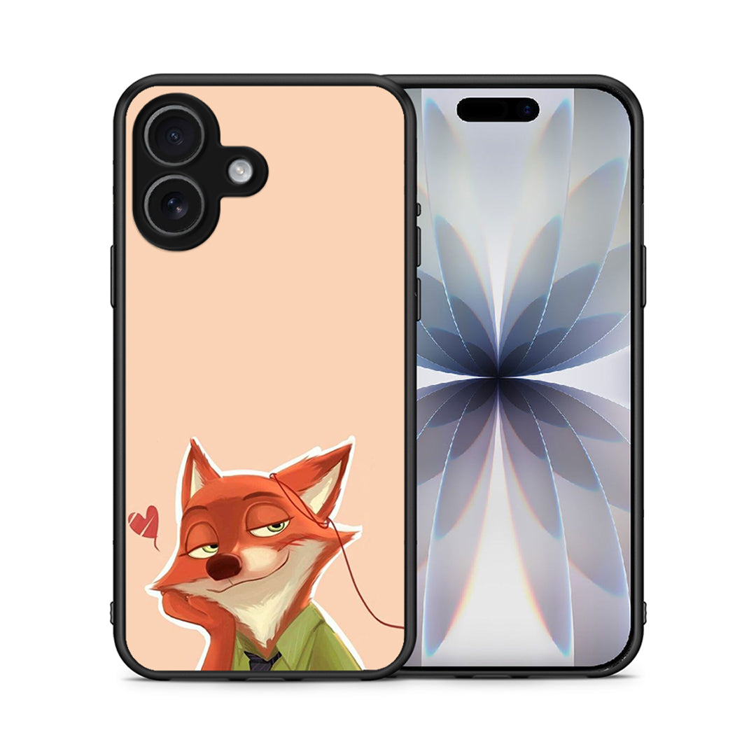 Θήκη iPhone 17 Nick Wilde And Judy Hopps Love 1 από τη Smartfits με σχέδιο στο πίσω μέρος και μαύρο περίβλημα | iPhone 17 Nick Wilde And Judy Hopps Love 1 case with colorful back and black bezels