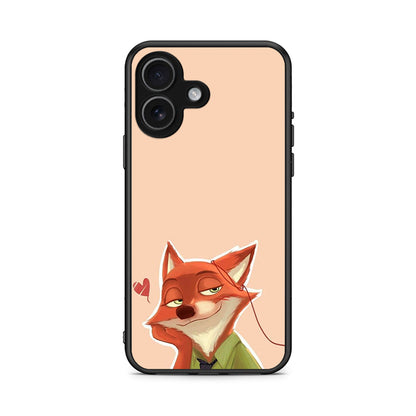 iPhone 17 Nick Wilde And Judy Hopps Love 1 θήκη από τη Smartfits με σχέδιο στο πίσω μέρος και μαύρο περίβλημα | Smartphone case with colorful back and black bezels by Smartfits