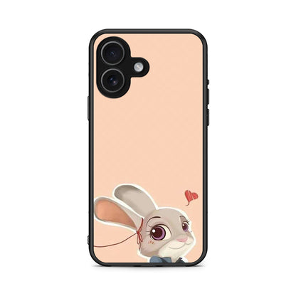 iPhone 17 Nick Wilde And Judy Hopps Love 2 θήκη από τη Smartfits με σχέδιο στο πίσω μέρος και μαύρο περίβλημα | Smartphone case with colorful back and black bezels by Smartfits