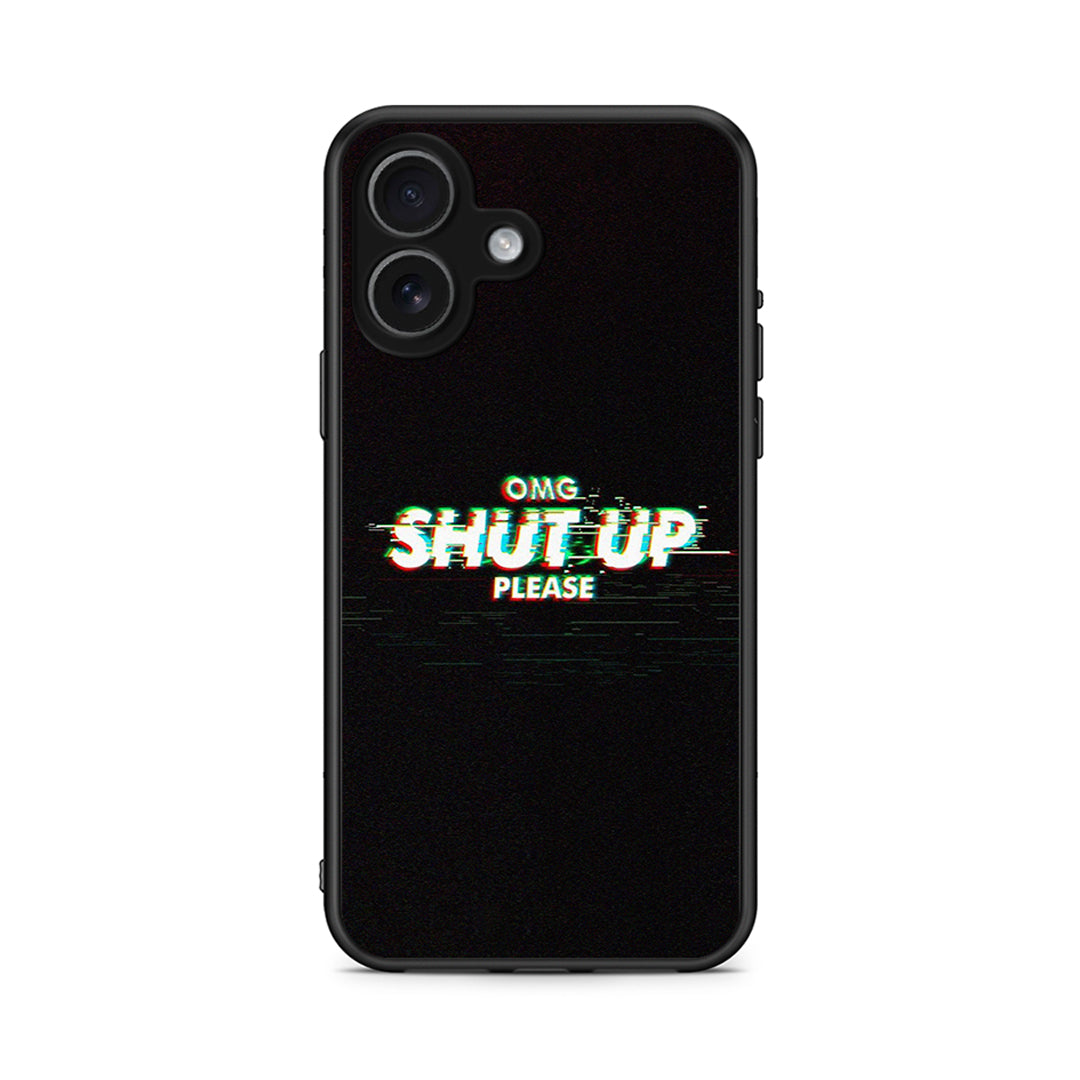 iPhone 17 OMG ShutUp θήκη από τη Smartfits με σχέδιο στο πίσω μέρος και μαύρο περίβλημα | Smartphone case with colorful back and black bezels by Smartfits