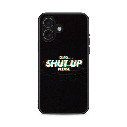 iPhone 17 OMG ShutUp θήκη από τη Smartfits με σχέδιο στο πίσω μέρος και μαύρο περίβλημα | Smartphone case with colorful back and black bezels by Smartfits