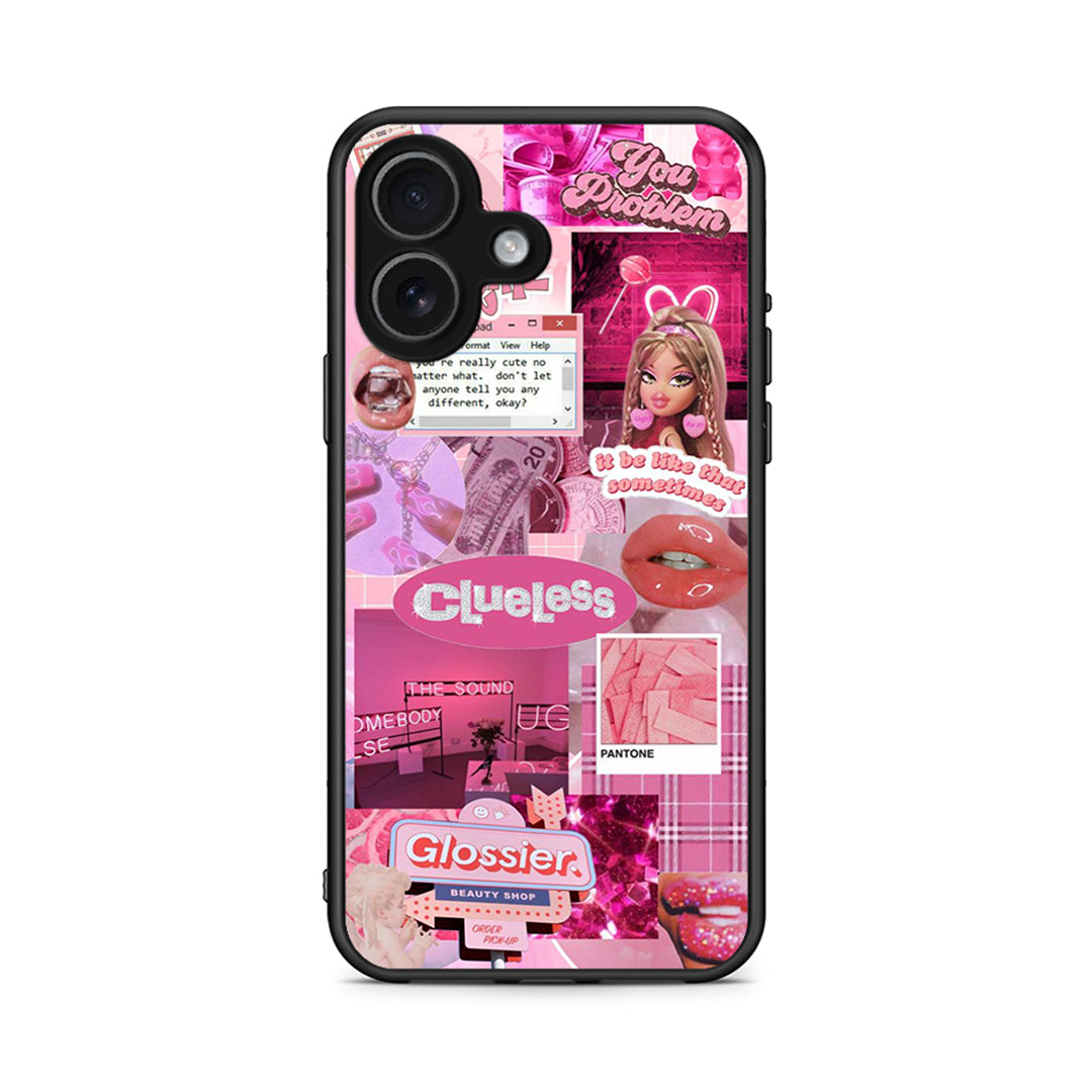 iPhone 17 Pink Love Θήκη Αγίου Βαλεντίνου από τη Smartfits με σχέδιο στο πίσω μέρος και μαύρο περίβλημα | Smartphone case with colorful back and black bezels by Smartfits