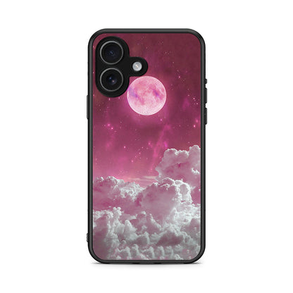 iPhone 17 Pink Moon Θήκη από τη Smartfits με σχέδιο στο πίσω μέρος και μαύρο περίβλημα | Smartphone case with colorful back and black bezels by Smartfits