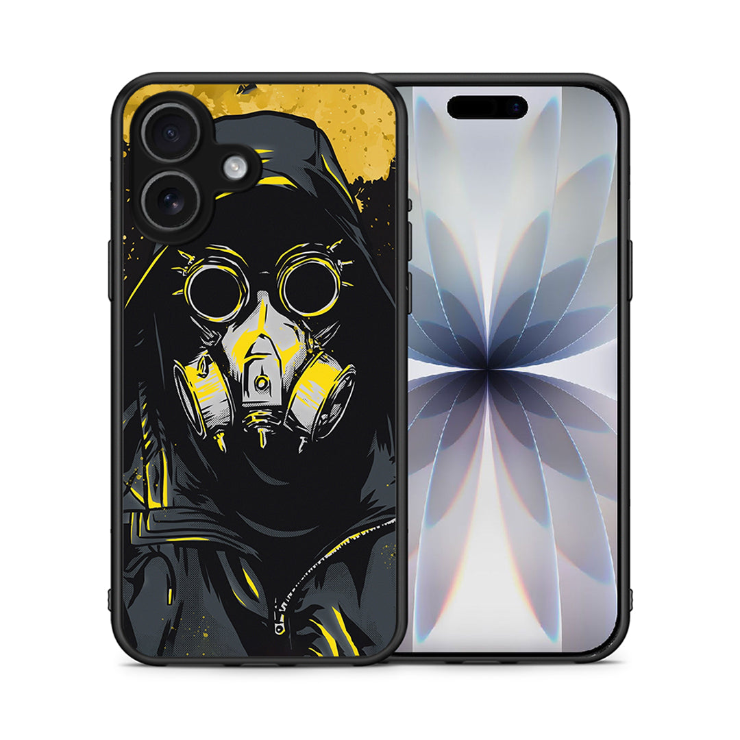 Θήκη iPhone 17 Mask PopArt από τη Smartfits με σχέδιο στο πίσω μέρος και μαύρο περίβλημα | iPhone 17 Mask PopArt case with colorful back and black bezels