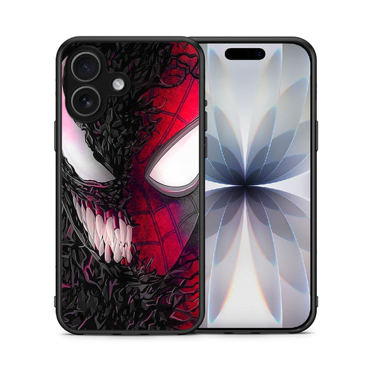 Θήκη iPhone 17 SpiderVenom PopArt από τη Smartfits με σχέδιο στο πίσω μέρος και μαύρο περίβλημα | iPhone 17 SpiderVenom PopArt case with colorful back and black bezels