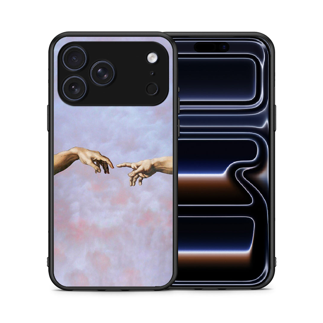 Θήκη iPhone 17 Pro Adam Hand από τη Smartfits με σχέδιο στο πίσω μέρος και μαύρο περίβλημα | iPhone 17 Pro Adam Hand case with colorful back and black bezels