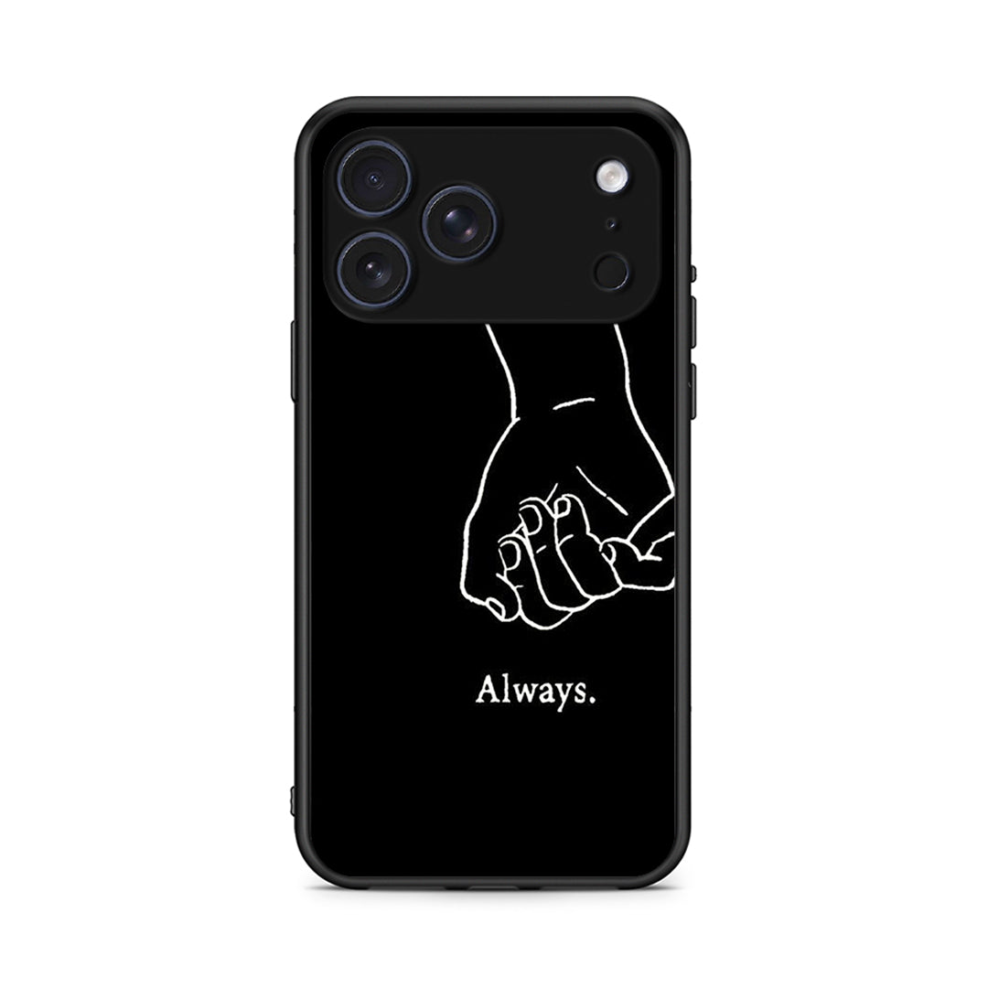 iPhone 17 Pro Always & Forever 1 Θήκη Αγίου Βαλεντίνου από τη Smartfits με σχέδιο στο πίσω μέρος και μαύρο περίβλημα | Smartphone case with colorful back and black bezels by Smartfits