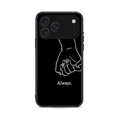 iPhone 17 Pro Always & Forever 1 Θήκη Αγίου Βαλεντίνου από τη Smartfits με σχέδιο στο πίσω μέρος και μαύρο περίβλημα | Smartphone case with colorful back and black bezels by Smartfits