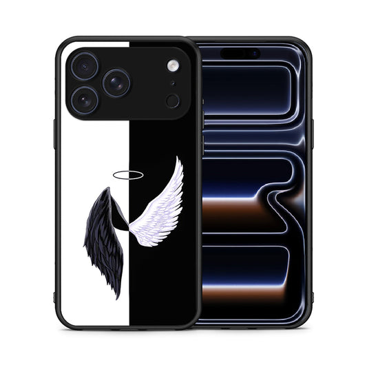 Θήκη iPhone 17 Pro Angels Demons από τη Smartfits με σχέδιο στο πίσω μέρος και μαύρο περίβλημα | iPhone 17 Pro Angels Demons case with colorful back and black bezels