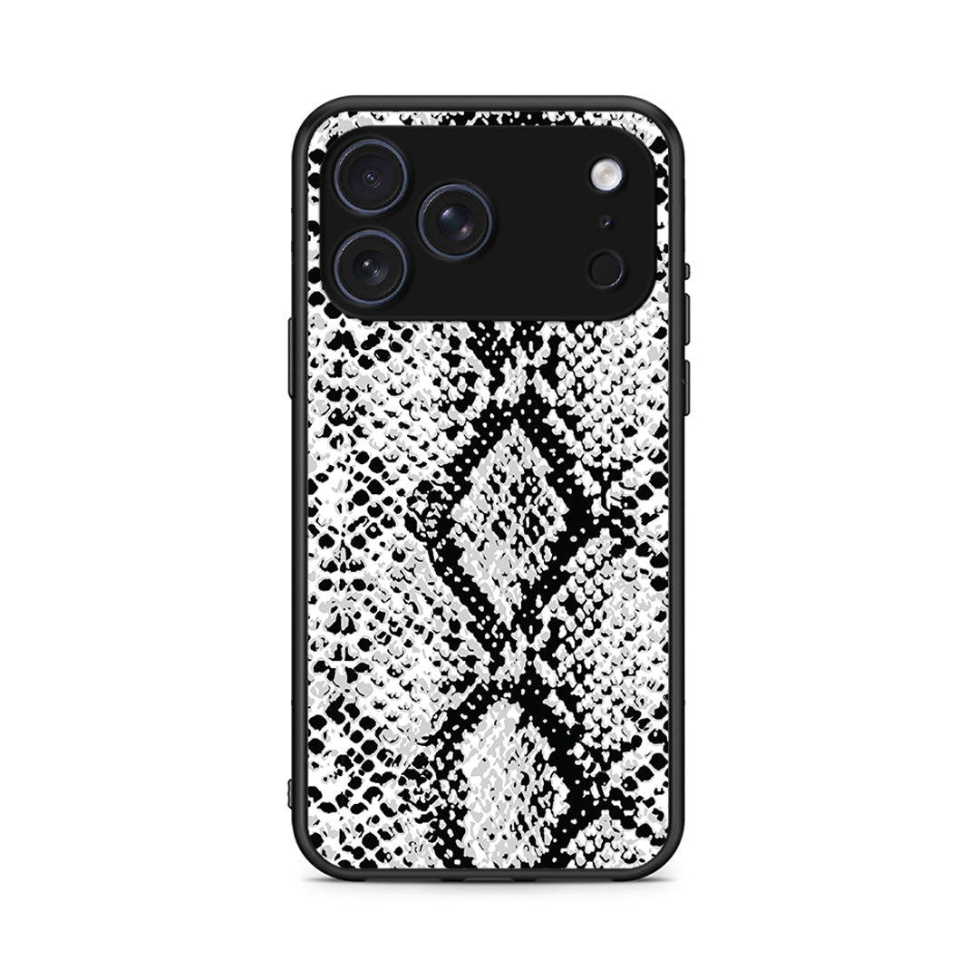 24 - iPhone 17 Pro White Snake Animal case, cover, bumper