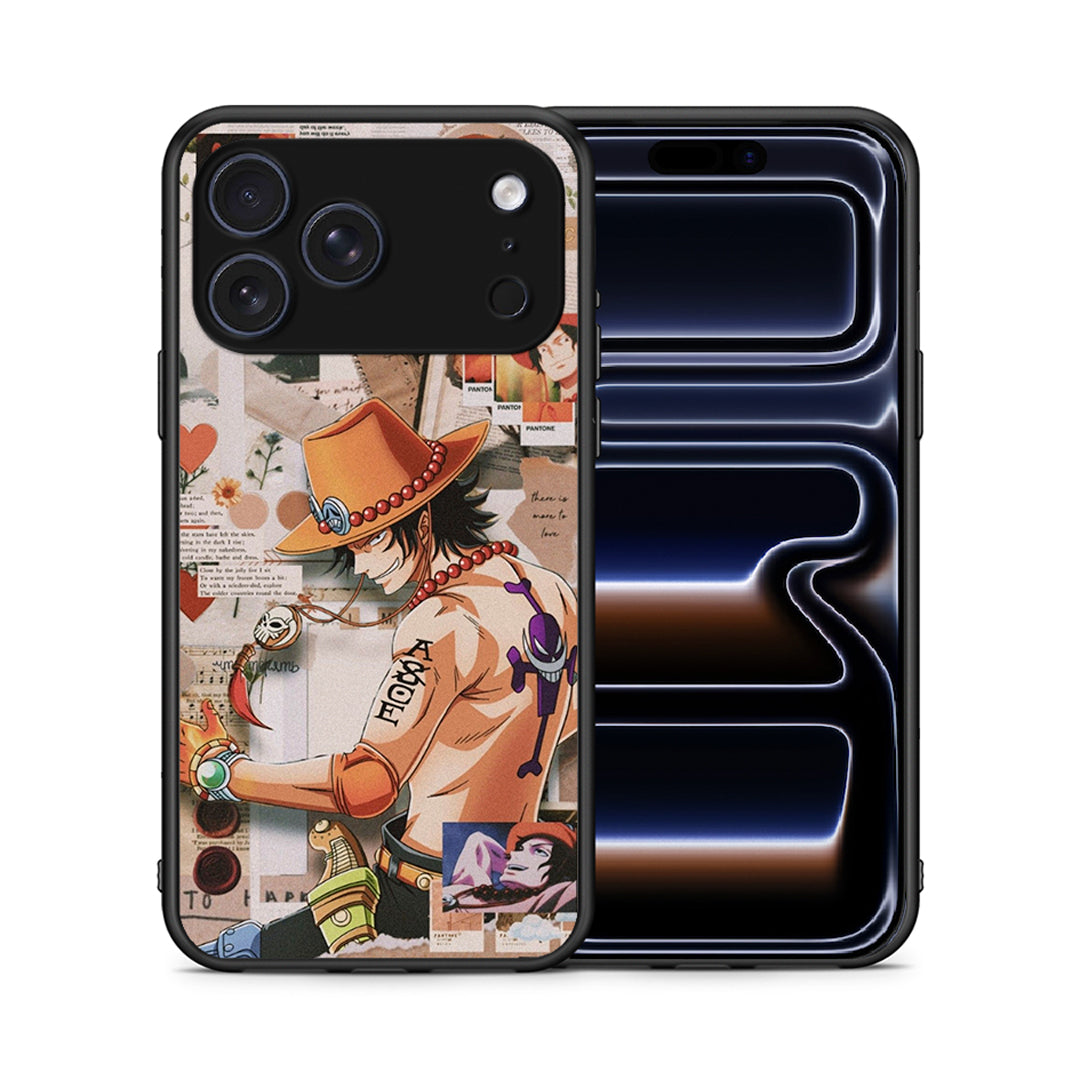 Θήκη iPhone 17 Pro Anime Collage από τη Smartfits με σχέδιο στο πίσω μέρος και μαύρο περίβλημα | iPhone 17 Pro Anime Collage case with colorful back and black bezels