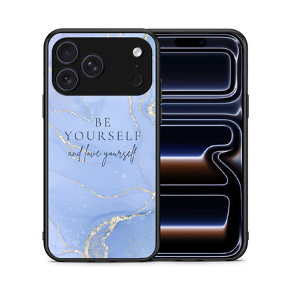 Θήκη iPhone 17 Pro Be Yourself από τη Smartfits με σχέδιο στο πίσω μέρος και μαύρο περίβλημα | iPhone 17 Pro Be Yourself case with colorful back and black bezels