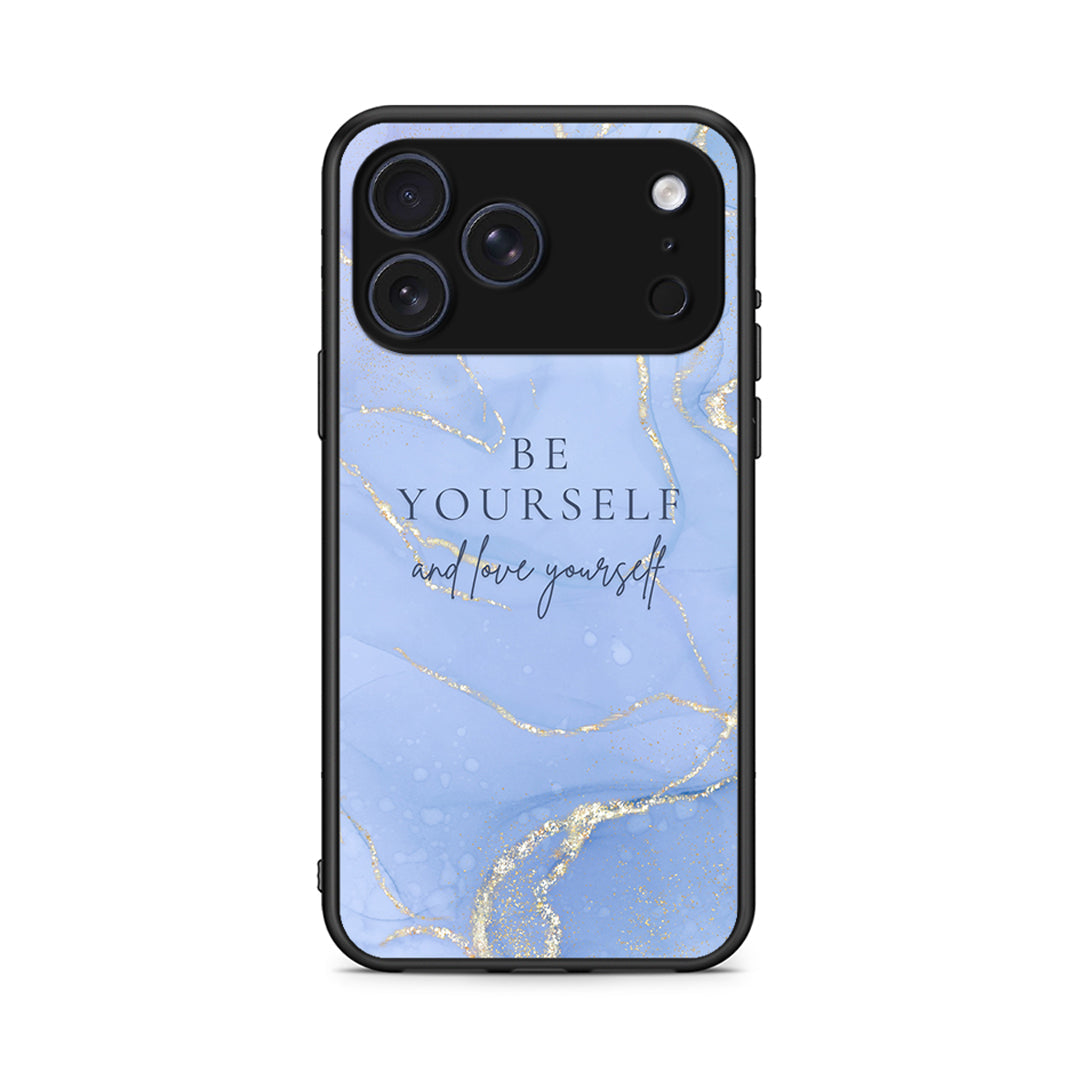 iPhone 17 Pro Be Yourself θήκη από τη Smartfits με σχέδιο στο πίσω μέρος και μαύρο περίβλημα | Smartphone case with colorful back and black bezels by Smartfits