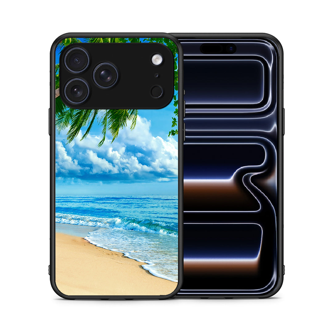 Θήκη iPhone 17 Pro Beautiful Beach από τη Smartfits με σχέδιο στο πίσω μέρος και μαύρο περίβλημα | iPhone 17 Pro Beautiful Beach case with colorful back and black bezels