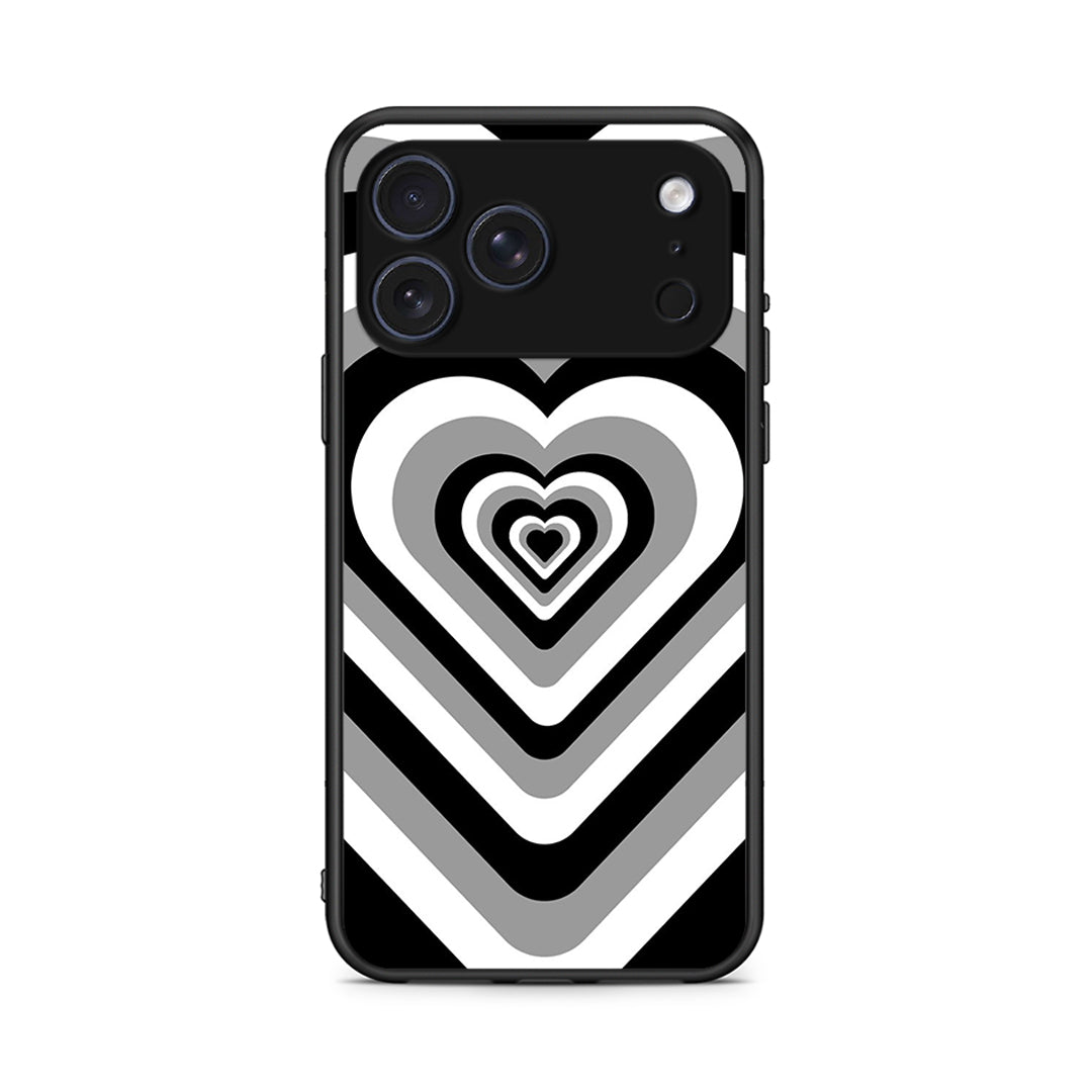 iPhone 17 Pro Black Hearts θήκη από τη Smartfits με σχέδιο στο πίσω μέρος και μαύρο περίβλημα | Smartphone case with colorful back and black bezels by Smartfits