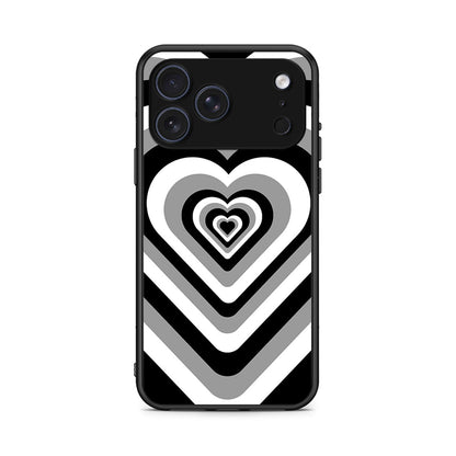 iPhone 17 Pro Black Hearts θήκη από τη Smartfits με σχέδιο στο πίσω μέρος και μαύρο περίβλημα | Smartphone case with colorful back and black bezels by Smartfits