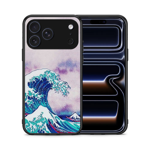 Θήκη iPhone 17 Pro Blue Waves από τη Smartfits με σχέδιο στο πίσω μέρος και μαύρο περίβλημα | iPhone 17 Pro Blue Waves case with colorful back and black bezels