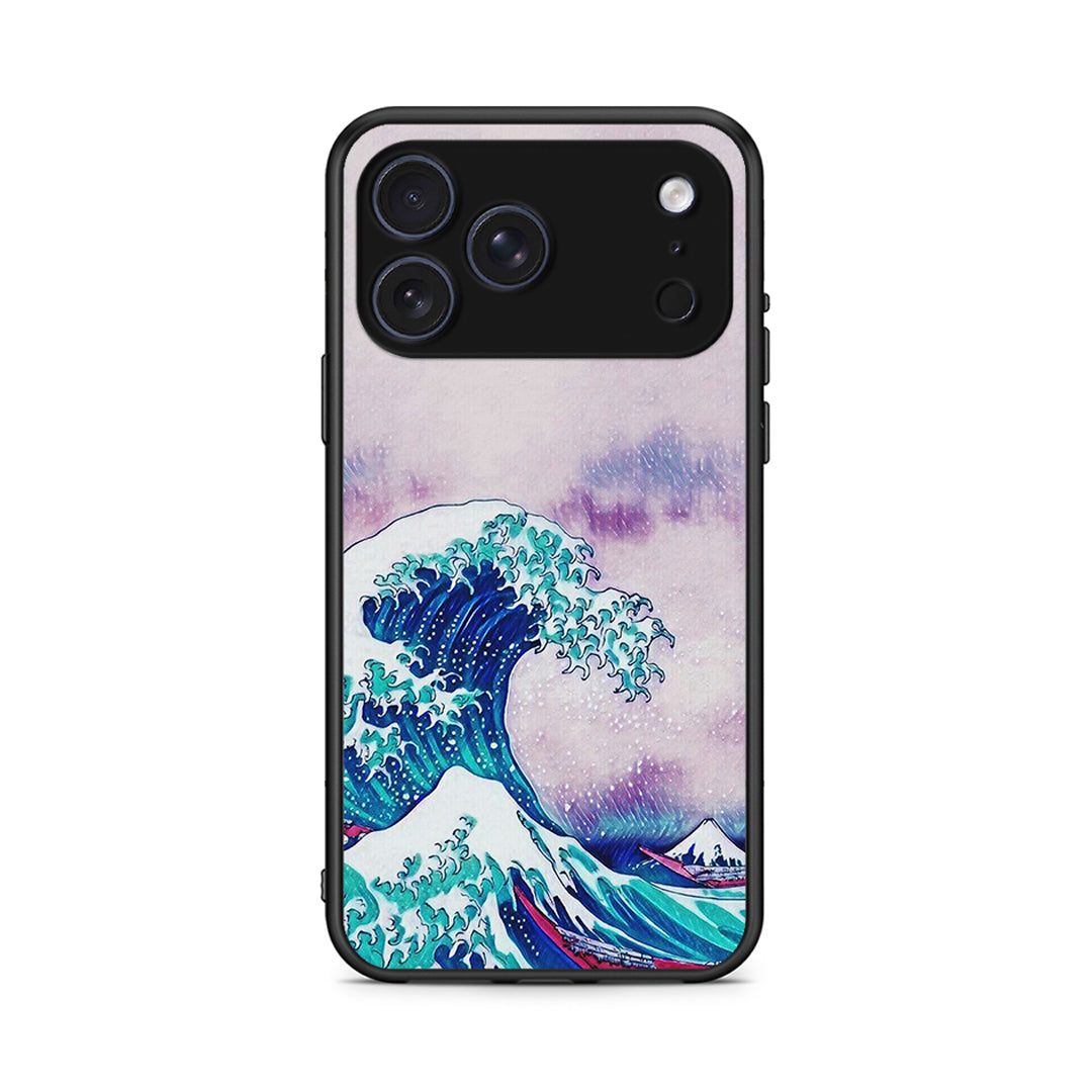iPhone 17 Pro Blue Waves θήκη από τη Smartfits με σχέδιο στο πίσω μέρος και μαύρο περίβλημα | Smartphone case with colorful back and black bezels by Smartfits