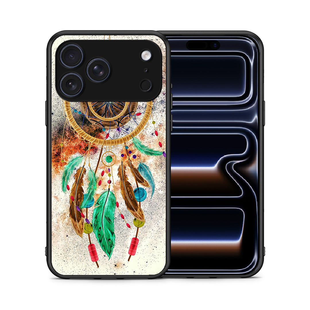 Θήκη iPhone 17 Pro DreamCatcher Boho από τη Smartfits με σχέδιο στο πίσω μέρος και μαύρο περίβλημα | iPhone 17 Pro DreamCatcher Boho case with colorful back and black bezels