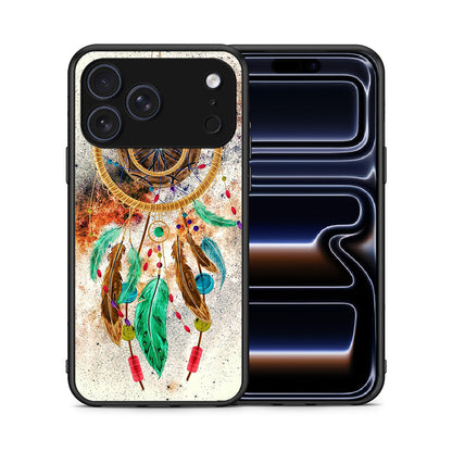 Θήκη iPhone 17 Pro DreamCatcher Boho από τη Smartfits με σχέδιο στο πίσω μέρος και μαύρο περίβλημα | iPhone 17 Pro DreamCatcher Boho case with colorful back and black bezels