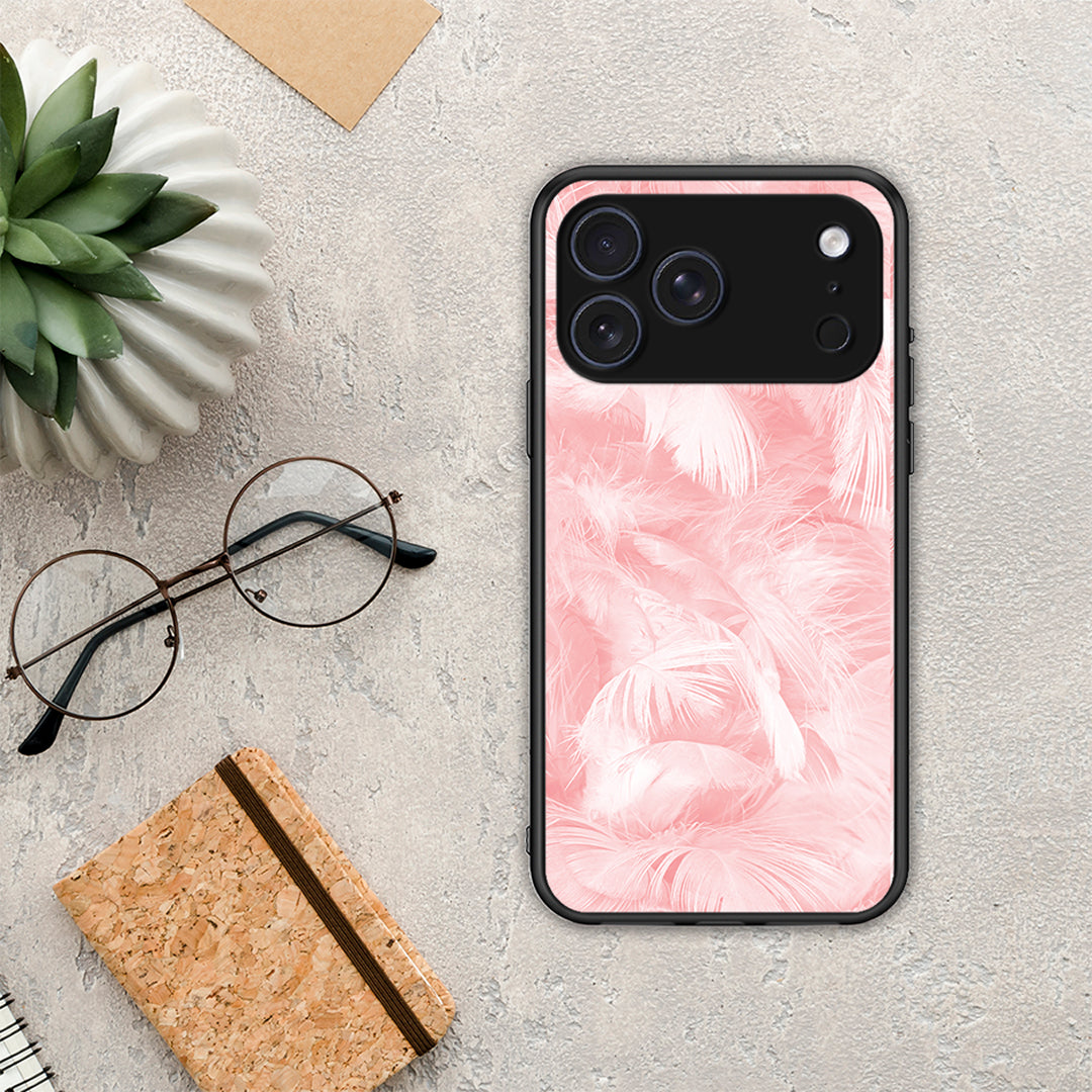 Boho Pink Feather - iPhone 17 Pro θήκη