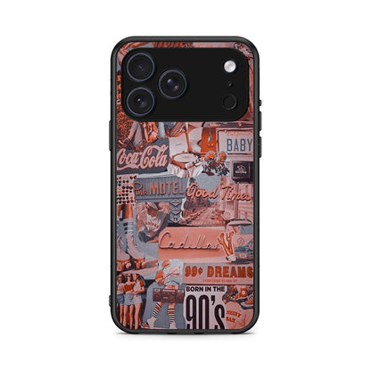 iPhone 17 Pro Born In 90s θήκη από τη Smartfits με σχέδιο στο πίσω μέρος και μαύρο περίβλημα | Smartphone case with colorful back and black bezels by Smartfits