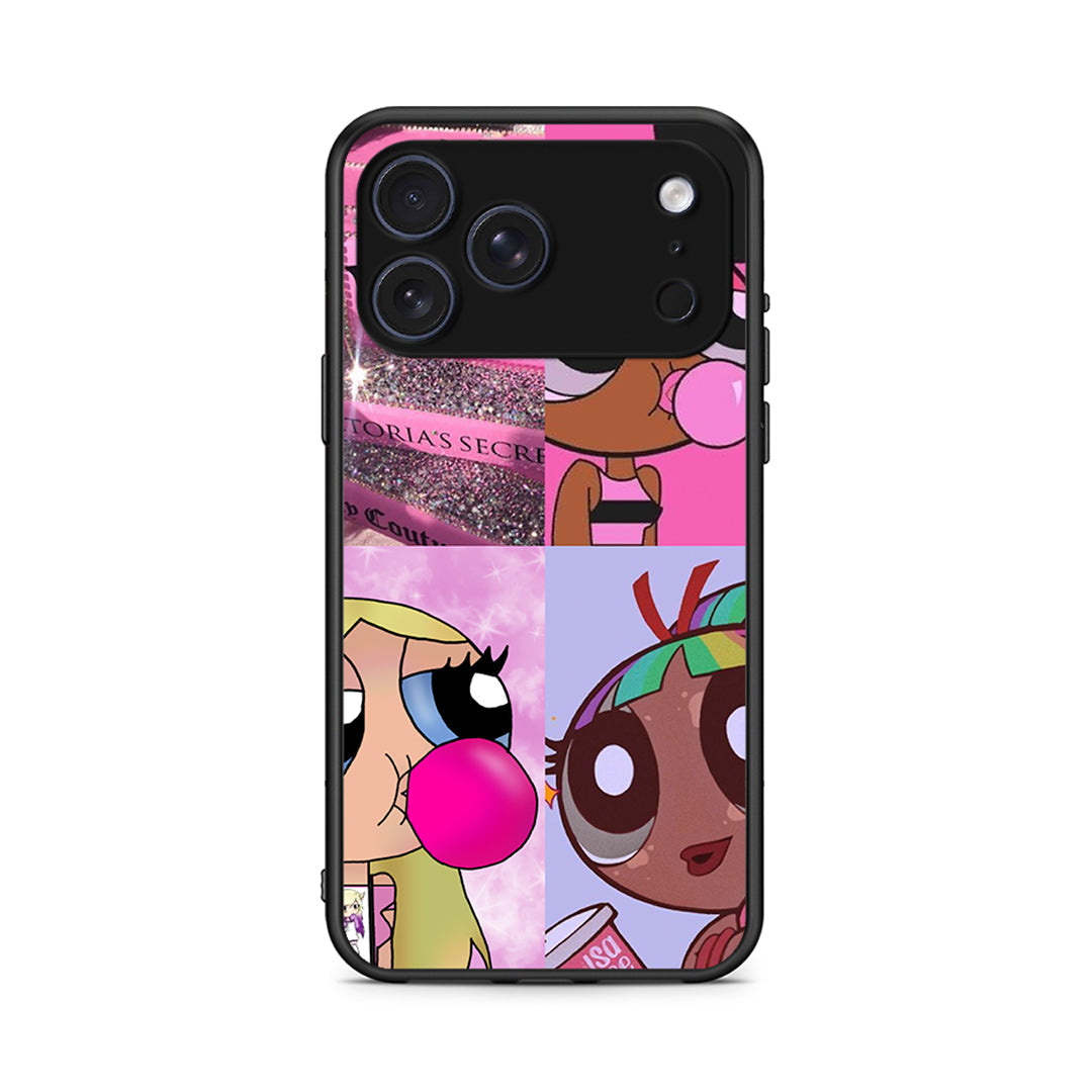 iPhone 17 Pro Bubble Girls Θήκη Αγίου Βαλεντίνου από τη Smartfits με σχέδιο στο πίσω μέρος και μαύρο περίβλημα | Smartphone case with colorful back and black bezels by Smartfits