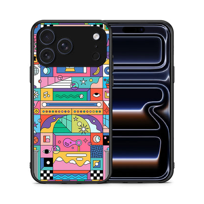 Θήκη iPhone 17 Pro Bubbles Soap από τη Smartfits με σχέδιο στο πίσω μέρος και μαύρο περίβλημα | iPhone 17 Pro Bubbles Soap case with colorful back and black bezels