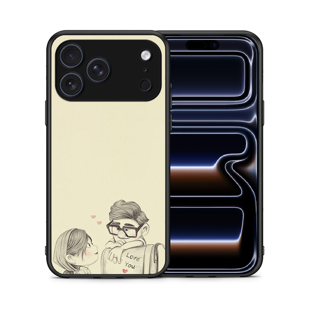 Θήκη iPhone 17 Pro Carl And Ellie από τη Smartfits με σχέδιο στο πίσω μέρος και μαύρο περίβλημα | iPhone 17 Pro Carl And Ellie case with colorful back and black bezels