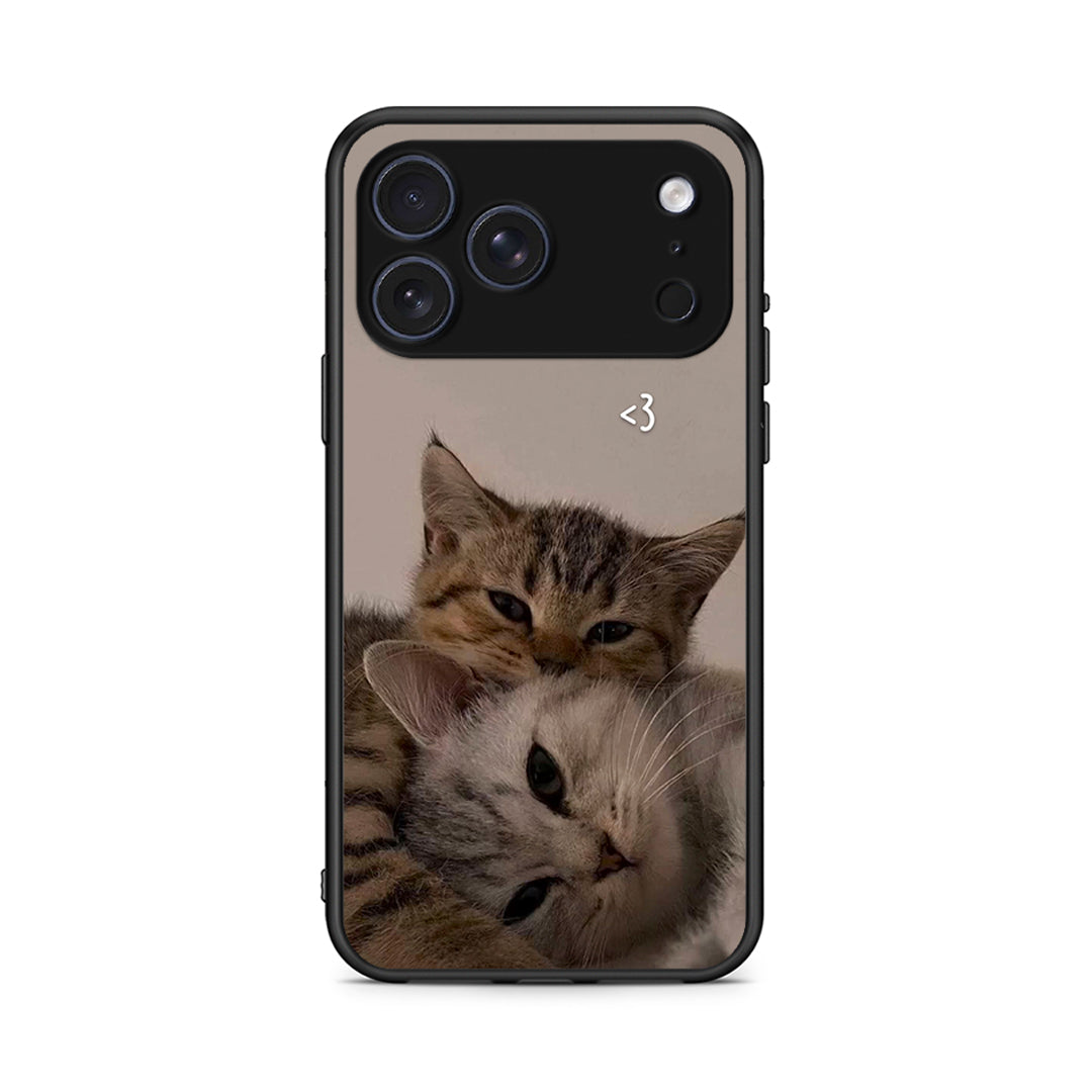 iPhone 17 Pro Cats In Love Θήκη από τη Smartfits με σχέδιο στο πίσω μέρος και μαύρο περίβλημα | Smartphone case with colorful back and black bezels by Smartfits