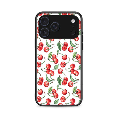 iPhone 17 Pro Cherry Summer θήκη από τη Smartfits με σχέδιο στο πίσω μέρος και μαύρο περίβλημα | Smartphone case with colorful back and black bezels by Smartfits