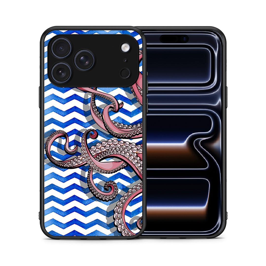 Θήκη iPhone 17 Pro Chevron Devilfish από τη Smartfits με σχέδιο στο πίσω μέρος και μαύρο περίβλημα | iPhone 17 Pro Chevron Devilfish case with colorful back and black bezels