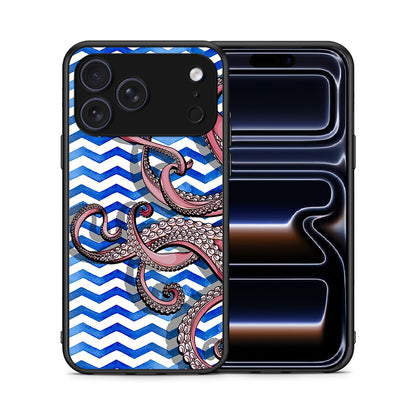 Θήκη iPhone 17 Pro Chevron Devilfish από τη Smartfits με σχέδιο στο πίσω μέρος και μαύρο περίβλημα | iPhone 17 Pro Chevron Devilfish case with colorful back and black bezels