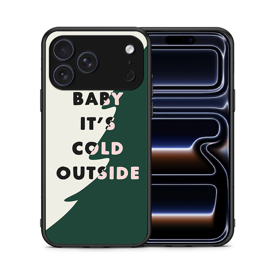 Θήκη iPhone 17 Pro Cold Outside από τη Smartfits με σχέδιο στο πίσω μέρος και μαύρο περίβλημα | iPhone 17 Pro Cold Outside case with colorful back and black bezels