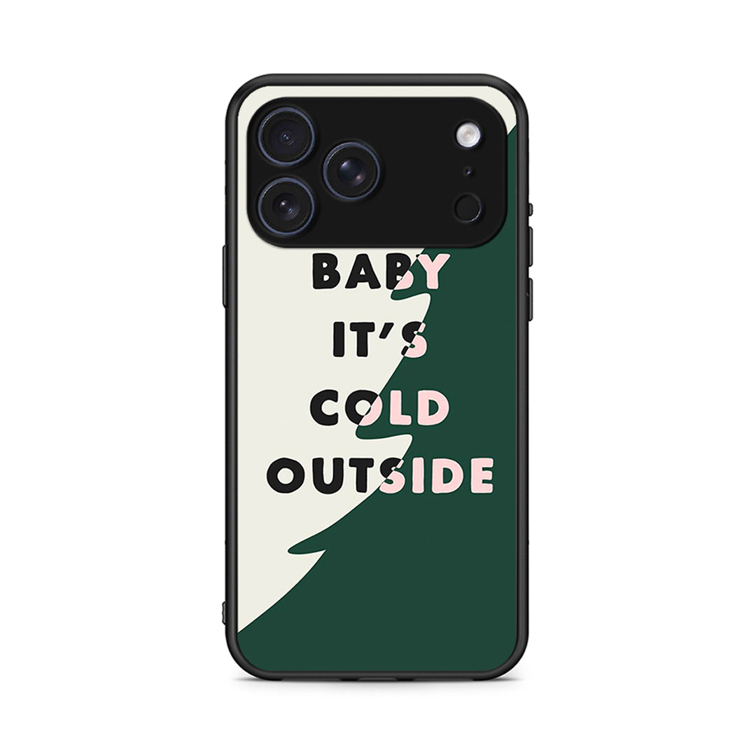 iPhone 17 Pro Cold Outside θήκη από τη Smartfits με σχέδιο στο πίσω μέρος και μαύρο περίβλημα | Smartphone case with colorful back and black bezels by Smartfits