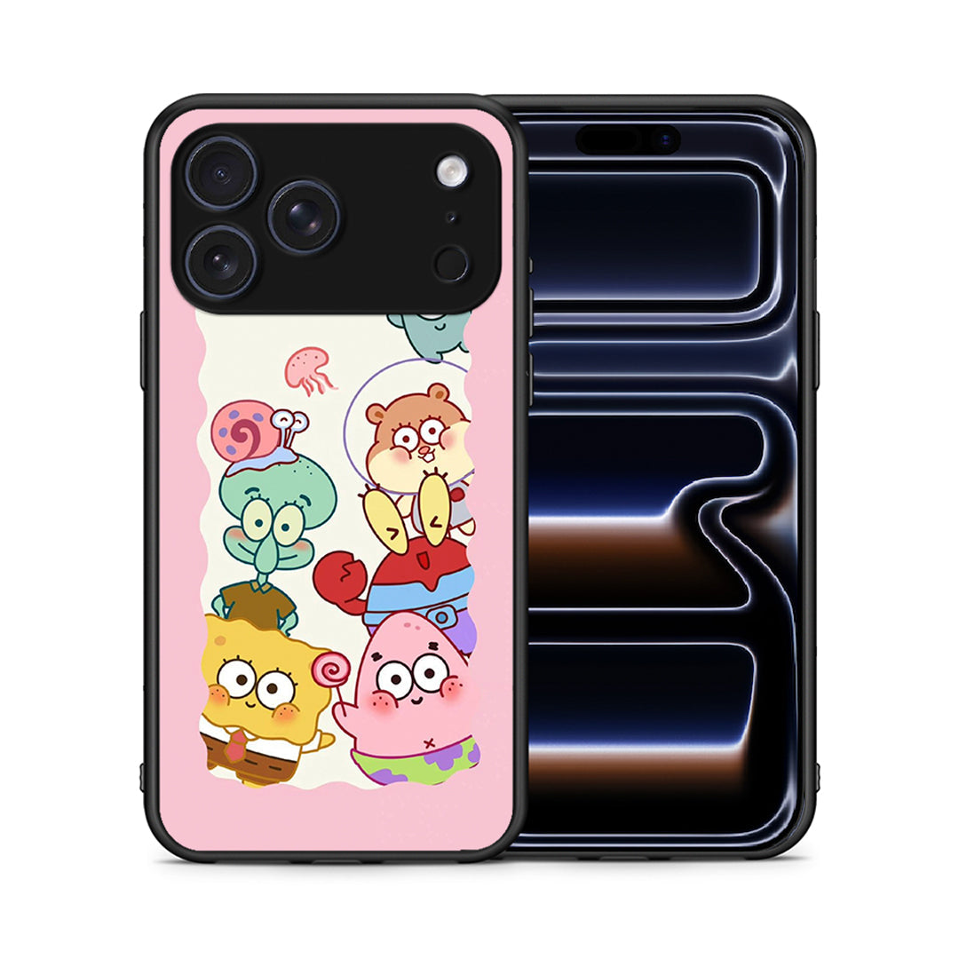 Θήκη iPhone 17 Pro Cute Companion από τη Smartfits με σχέδιο στο πίσω μέρος και μαύρο περίβλημα | iPhone 17 Pro Cute Companion case with colorful back and black bezels
