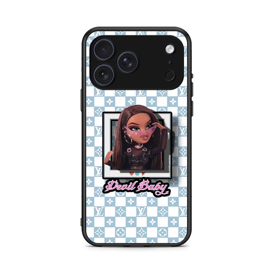 iPhone 17 Pro Devil Baby Θήκη Αγίου Βαλεντίνου από τη Smartfits με σχέδιο στο πίσω μέρος και μαύρο περίβλημα | Smartphone case with colorful back and black bezels by Smartfits