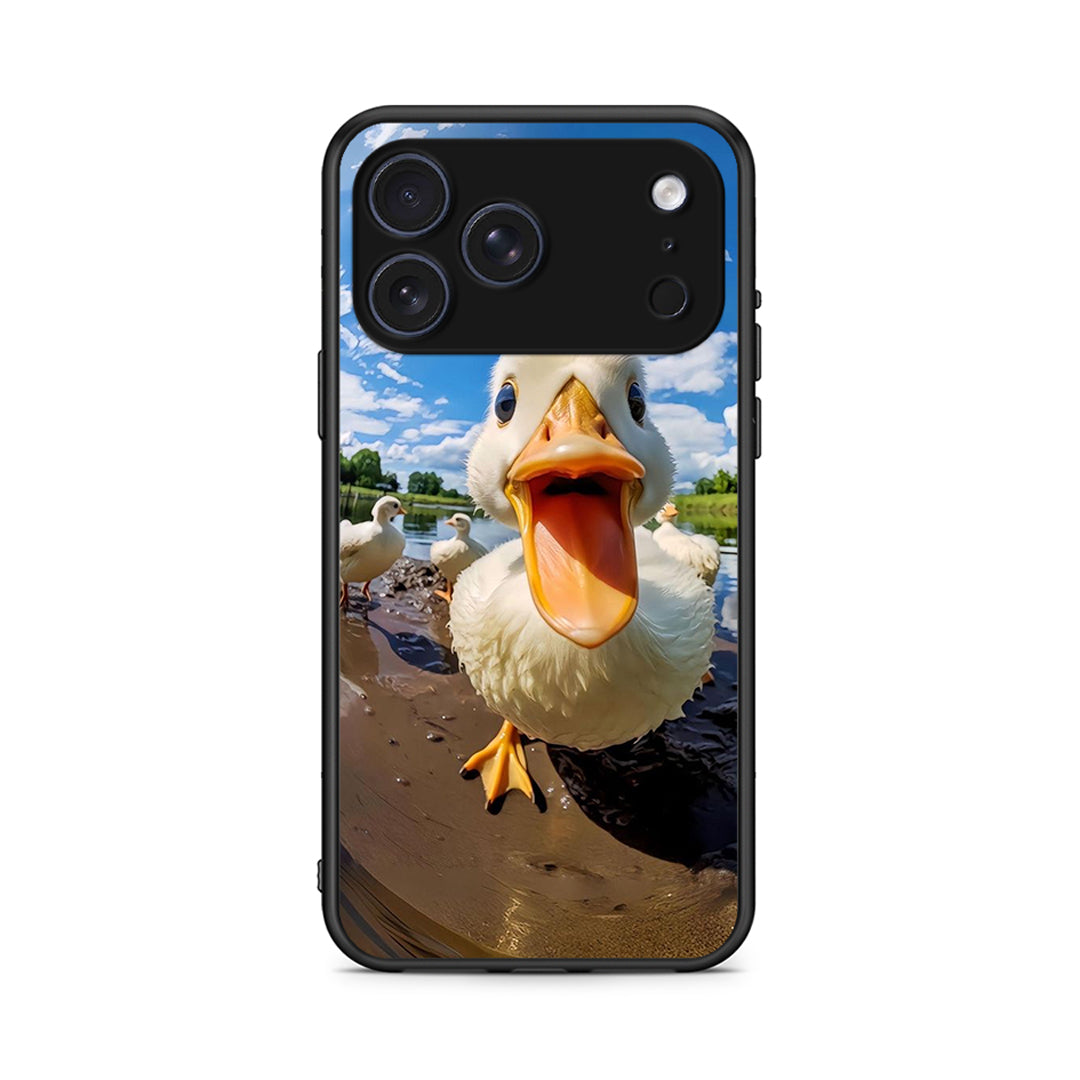 iPhone 17 Pro Duck Face θήκη από τη Smartfits με σχέδιο στο πίσω μέρος και μαύρο περίβλημα | Smartphone case with colorful back and black bezels by Smartfits