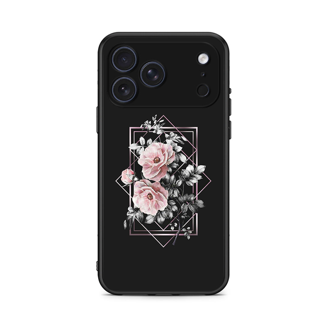 4 - iPhone 17 Pro Frame Flower case, cover, bumper