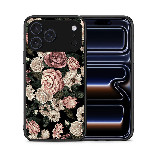 Θήκη iPhone 17 Pro Wild Roses Flower από τη Smartfits με σχέδιο στο πίσω μέρος και μαύρο περίβλημα | iPhone 17 Pro Wild Roses Flower case with colorful back and black bezels