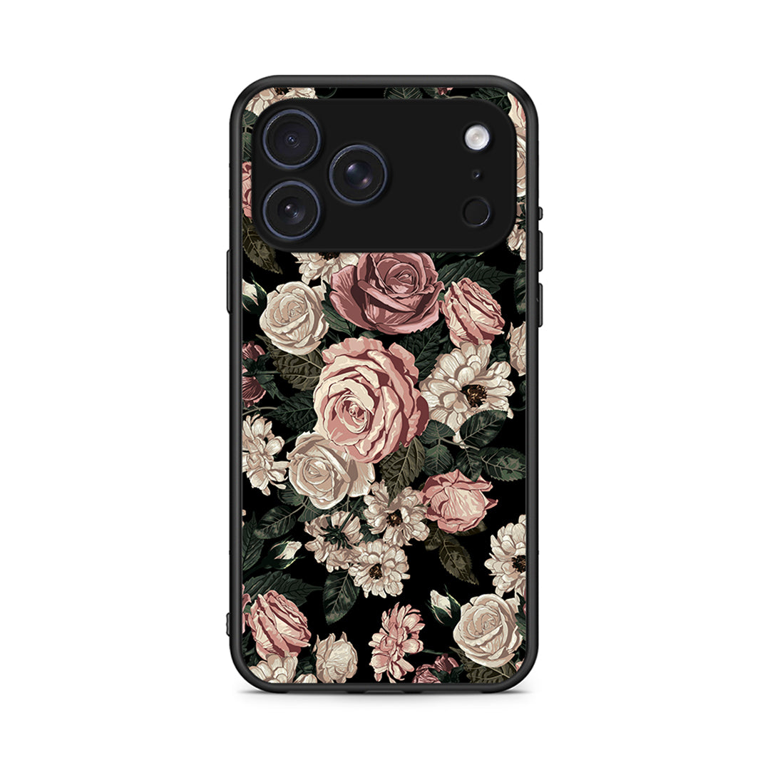 4 - iPhone 17 Pro Wild Roses Flower case, cover, bumper