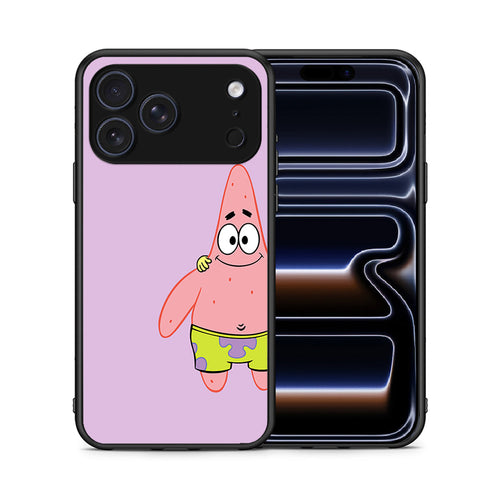 Θήκη iPhone 17 Pro Friends Patrick από τη Smartfits με σχέδιο στο πίσω μέρος και μαύρο περίβλημα | iPhone 17 Pro Friends Patrick case with colorful back and black bezels