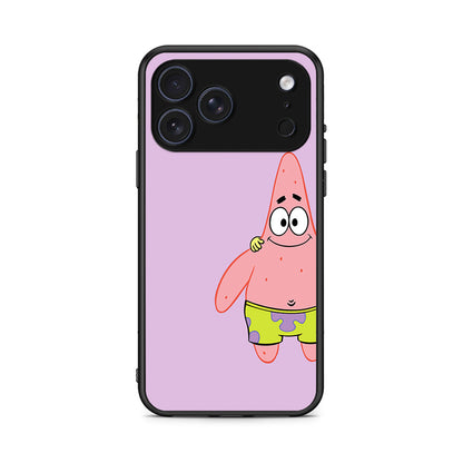 iPhone 17 Pro Friends Patrick θήκη από τη Smartfits με σχέδιο στο πίσω μέρος και μαύρο περίβλημα | Smartphone case with colorful back and black bezels by Smartfits