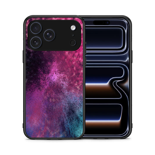 Θήκη iPhone 17 Pro Aurora Galaxy από τη Smartfits με σχέδιο στο πίσω μέρος και μαύρο περίβλημα | iPhone 17 Pro Aurora Galaxy case with colorful back and black bezels