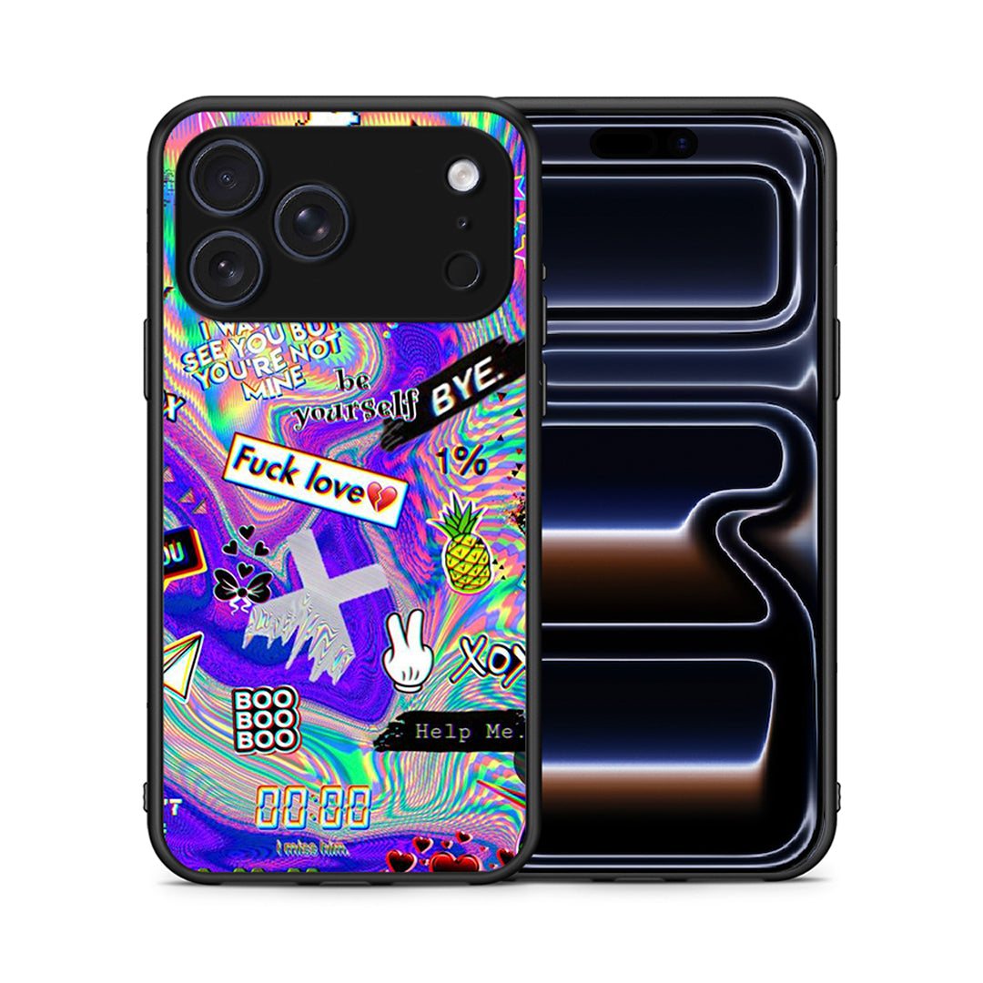 Θήκη iPhone 17 Pro Game Over από τη Smartfits με σχέδιο στο πίσω μέρος και μαύρο περίβλημα | iPhone 17 Pro Game Over case with colorful back and black bezels