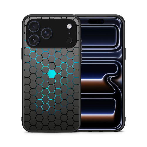 Θήκη iPhone 17 Pro Hexagonal Geometric από τη Smartfits με σχέδιο στο πίσω μέρος και μαύρο περίβλημα | iPhone 17 Pro Hexagonal Geometric case with colorful back and black bezels
