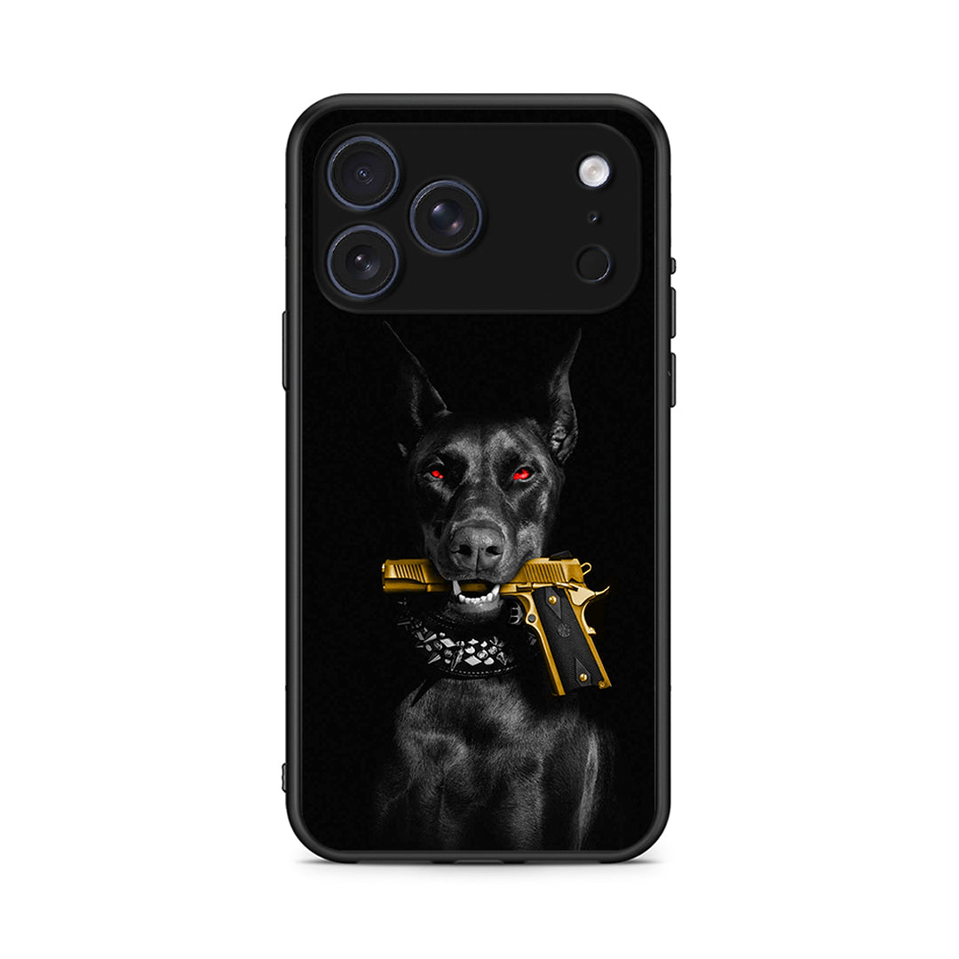 iPhone 17 Pro Golden Gun Θήκη Αγίου Βαλεντίνου από τη Smartfits με σχέδιο στο πίσω μέρος και μαύρο περίβλημα | Smartphone case with colorful back and black bezels by Smartfits
