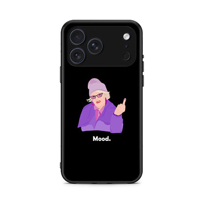 iPhone 17 Pro Grandma Mood Black θήκη από τη Smartfits με σχέδιο στο πίσω μέρος και μαύρο περίβλημα | Smartphone case with colorful back and black bezels by Smartfits